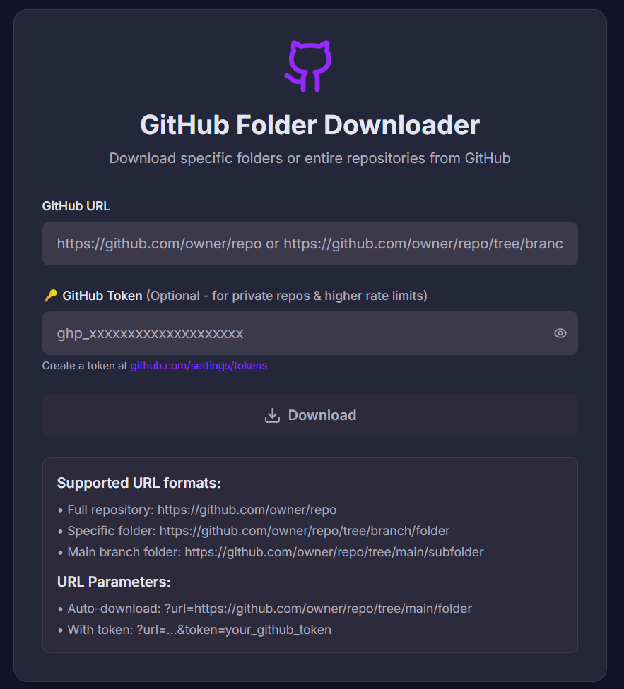 GitHub downloader