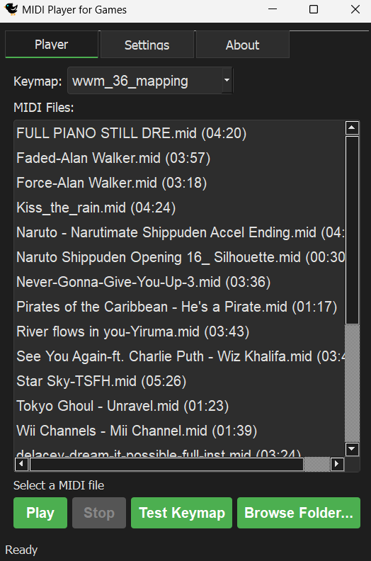 MIDI Player for Games